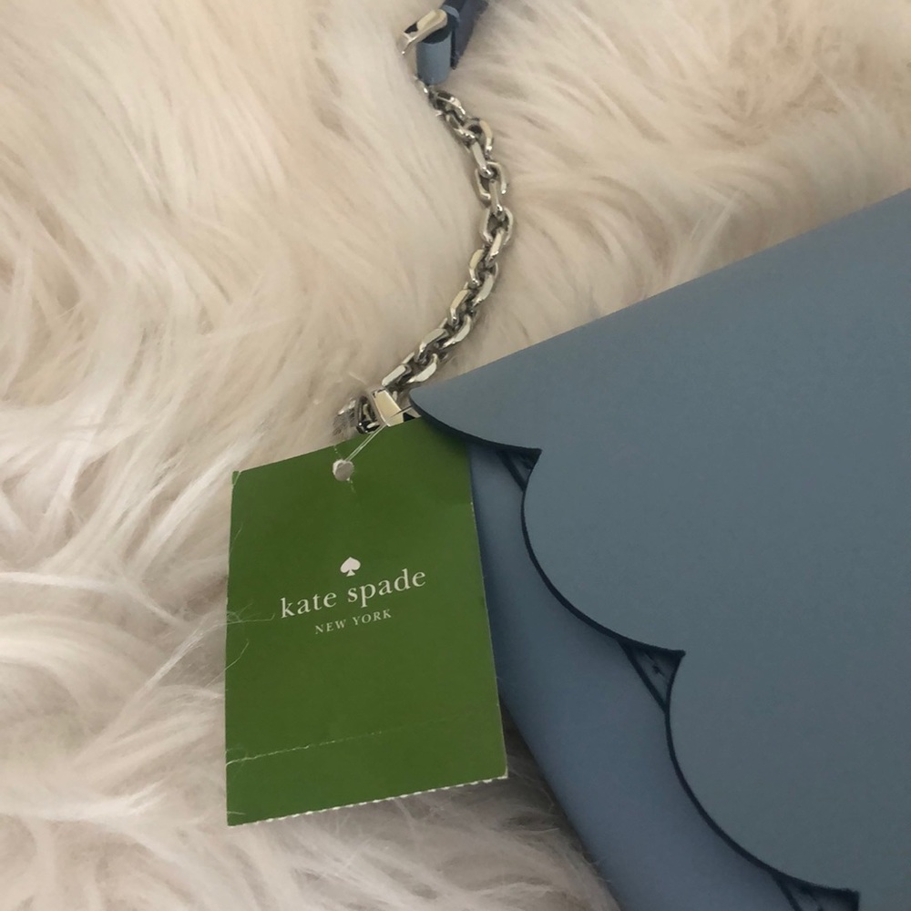 ⭐️NWT KATE SPADE NY BABY BLUE SCALLOPED BAG - Picture 3 of 15